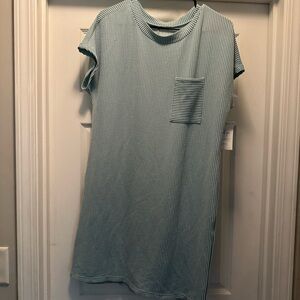 Striped Blue T-Shirt Dress